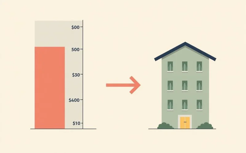 Diagram comparing an income limit with a restricted rent