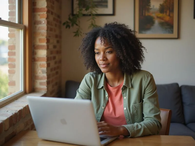 Team member replying to renter emails on a laptop